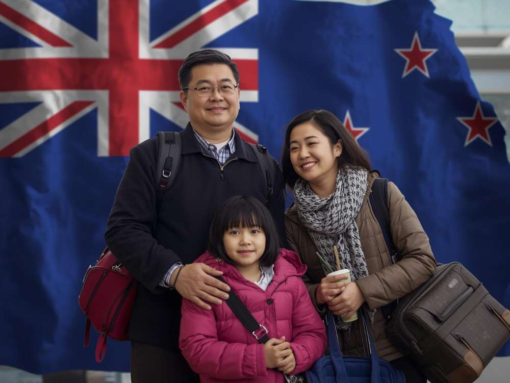 A family of three in Newzeeland