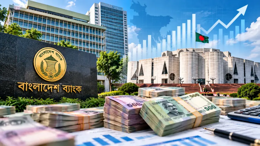 অর্থবছরের প্রথম দুই মাসে ব্যাংক থেকে সরকারের ঋণ ১৬,৬০১ কোটি টাকা