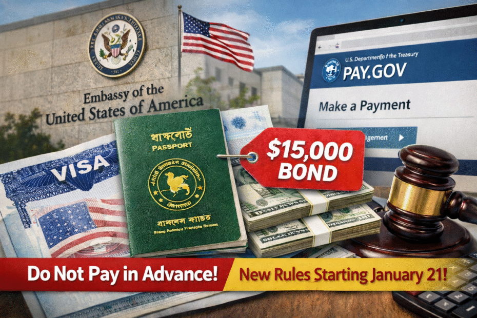 মার্কিন ভিসা বন্ড নিয়ে সতর্কবার্তা দিলো যুক্তরাষ্ট্র দূতাবাস