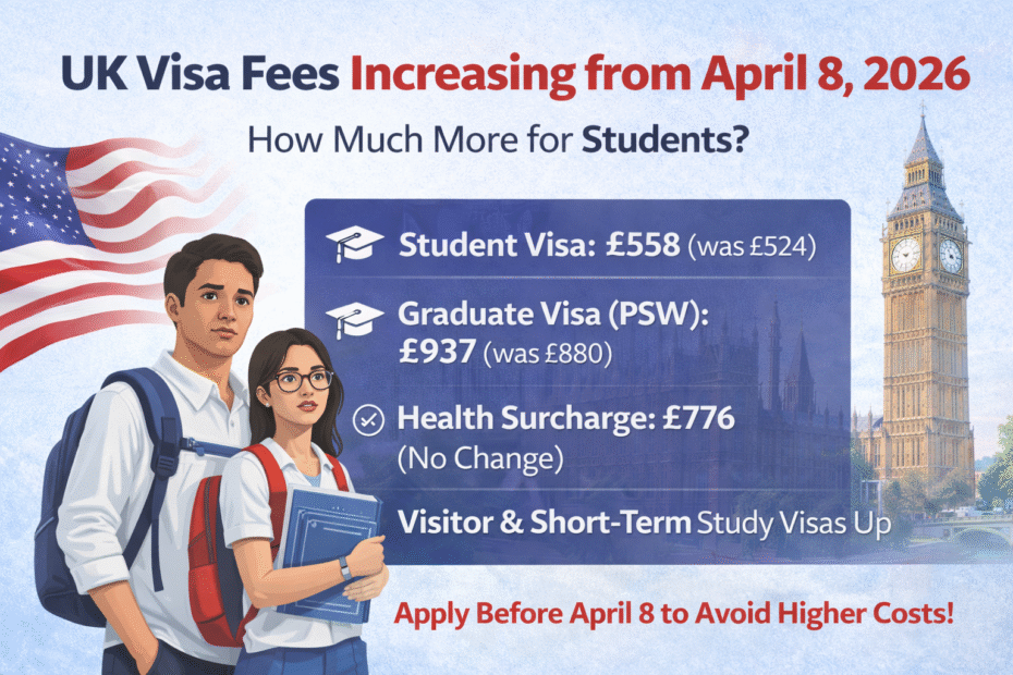 UK student visa fee increase infographic