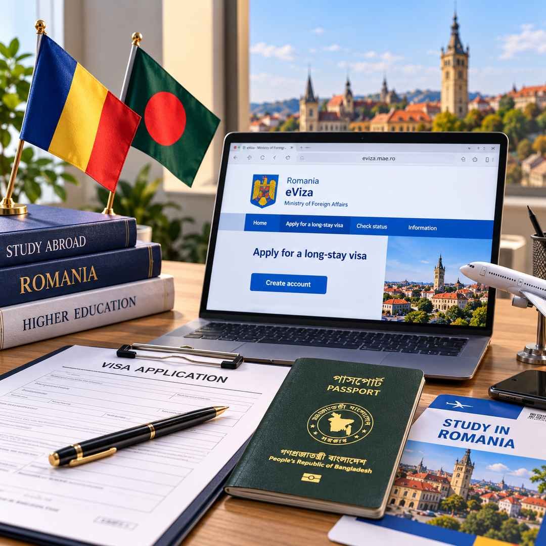 Romania Study Visa 2026 Dhaka consular mission and eViza appointment